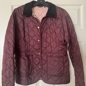 Barbour Women's Quilted Utility Jacket in Burgundy color